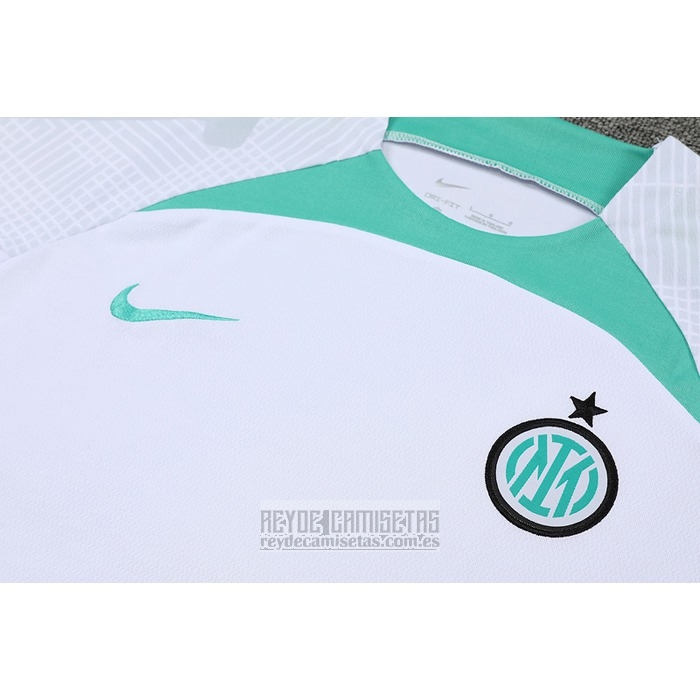 Chandal del Inter Milan Manga Corta 2022-2023 Blanco - Pantalon Corto